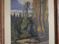 Aquarell , Wald , signiert Leo Engel 1946 - Görlitz