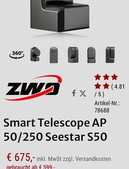 Seestar S50 gebraucht wie Neu - Hennef (Sieg) Zentrum