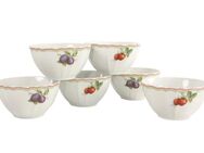 CreaTable Müslischale Flora Orchard, Porzellan, (Set, 6-tlg), Salatschale, Snackschale
