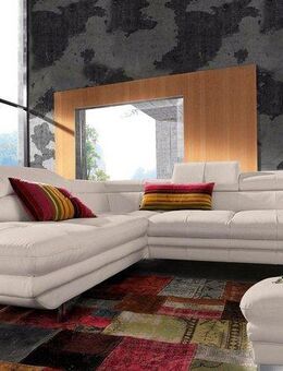 COTTA Polstergarnitur Enterprise L-Form, (Set), Set bestehend aus: Ecksofa mit Arm- & Kopfteilverstellung & Hocker