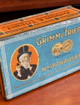 Grimm & Triepel Nordhausen Kautabak große Reklame Blechdose antik - Köln