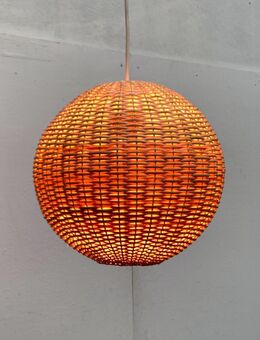 Mid Century Rattan Pendant Lamp zu Teak Space Age 60er Danish 70s - Hamburg Hamburg-Nord