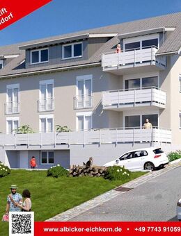 3 Zi. EG mit Balkon ca. 86 m² - Wohnung 2 - Bergstr. 13, 79848 Bonndorf-Neubau mit Lift-klimafreundlich KFN-KFW297+298 - Bonndorf (Schwarzwald)