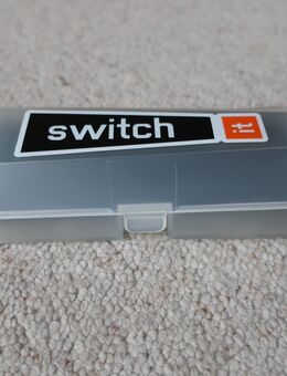 Switch It Brillenetui transparent orange schwarz weiß 15,4 cm - Niddatal