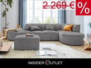 Ecksofa ❤ Cord grau Modulsofa Scandi Design Skandinavisch - Köln