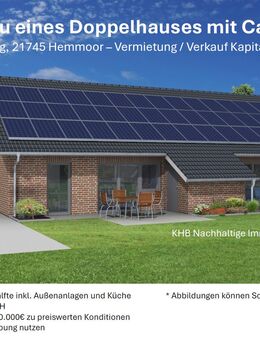 Moderne, energieeffiziente Doppelhaushälfte zur Vermietung oder Selbstnutzung – Neubau, ebenerdig, Klimaanlage, Carport, Dachboden - Hemmoor