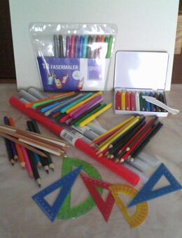 Malstifte, Lineale, Bucheinschlagfolie - Unna
