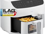 Medion® Heißluftfritteuse MD11760 P20 XXL, 2 separat gesteuerte Garkammern, Touch Display, 2400 W, Temperatur 50 - 200 °C, ILAG Beschichtung, Sync-Finish