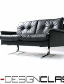 Top! Rudolf Horn Mid Century Club Lounge Sofa Couch Leder Chrom Vintage 1960er 1a restauriert! in 46499