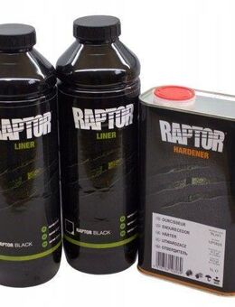 2x Original RAPTOR Lack UPOL RLB/S1 schwarz mit Härter im Set - Wuppertal