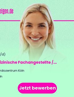 Medizinische Fachangestellte / MFA - Facharztpraxis Kardiologie (m/w/d) - Köln