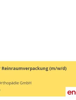 Mitarbeiter Reinraumverpackung (m/w/d) - Mörsdorf (Thüringen)