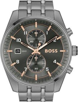 BOSS Chronograph SKYTRAVELLER 1514153, Quarzuhr, Armbanduhr, Herrenuhr, Edelstahlarmband, analog, Tag