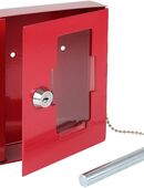 HMF Notschlüsselkasten rot mit Hammer Schlüsselschrank #1021-03 in 75217