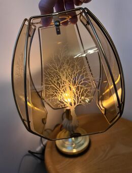 Vintage Retro Table Lamp Touch L-1405 gold Porzellan weiß 230V inkl Leuchtmittel - Essen