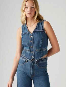 Levi's® Jeansweste BRAIDED VEST mit Ziernähten