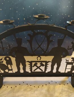 Schwibbogen Erzgebirge Metall schwarz Handarbeit gebraucht Weihnachtsdeko Rarität - Grünendeich