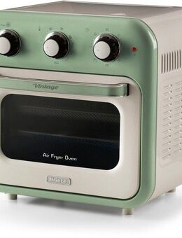 Ariete Heißluftfritteuse 4632BL, 1400 W, Vintage Backofen und Rotisserie in Einem, 16 L grün