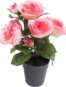 Kunstblume Rosenbusch Rose, Botanic-Haus, Höhe 27 cm