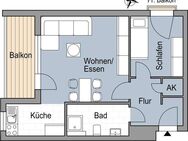 1,5 Zimmerwohnung mit Balkon - Frankfurt (Main)