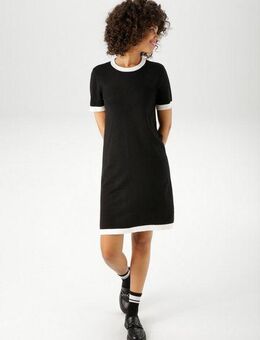 Aniston CASUAL Strickkleid mit kontrastfarbigen Ripp-Bündchen - NEUE KOLLEKTION
