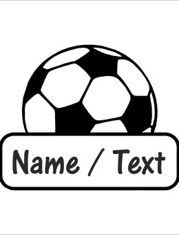 Bügelbild Fußball mit Name zum aufbügeln / Bügelfolie - Vöhl