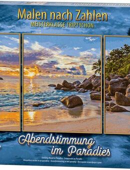 Schipper Malen nach Zahlen Meisterklasse Triptychon - Abendstimmung im Paradies, Made in Germany