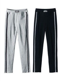 AUTHENTIC UNDERWEAR Lange Unterhose (2er-Pack) schmale Beinform, mit seitlichen sportlichen Streifen