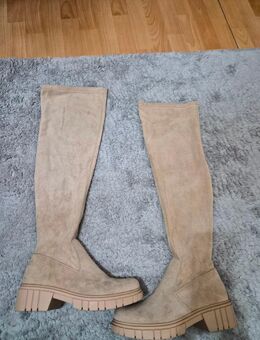 Stiefel Overknee gr 41 beige Neu - Rheine
