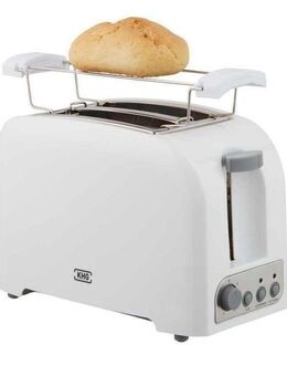 Toaster Weiß 750 W Stopptaste Bräunungsgrad einstellbar Brötchen - Berlin Neukölln