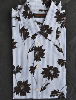 Jacques Britt Herrenhemd gestreift Hawaii print - M /39 - Cotton - Berlin Mitte