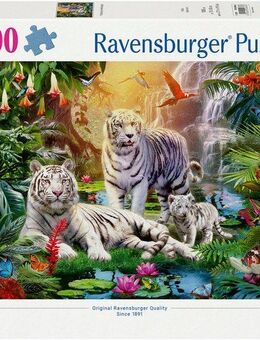 Ravensburger Puzzle Familie der Weißen Tiger, 1000 Puzzleteile, Made in Germany