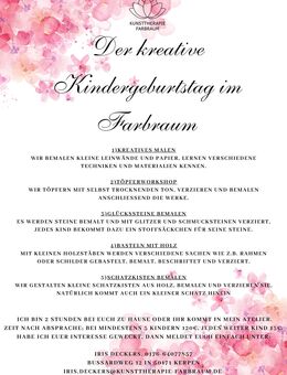 kreative Kindergeburtstage im Farbraum - Kerpen (Kolpingstadt) Zentrum
