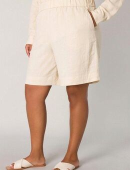 Base Level Curvy Relaxshorts YARDAN Sommerhose aus Leinen und Viskose und mit elastischem Bund