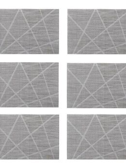 Zeller Present Platzset, (Set), stylisches Muster, 6-teilig, Kunststoff, 30 x 45 cm