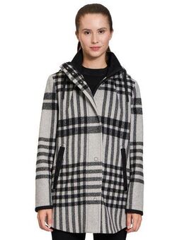 Gil Bret Wolljacke kariert mit Kapuze