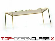 wie neu! Vereinigte Werkstätten Mid Century Couchtisch Coffee Table Messing Gold Vintage Glastisch - Hamminkeln Zentrum