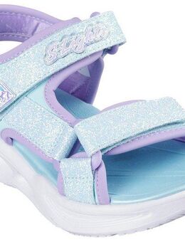 Skechers SOLA GLOW SANDAL Sandale, Klettschuh, mit Glitzer, Blinkfunktion, Größenschablone zum Download