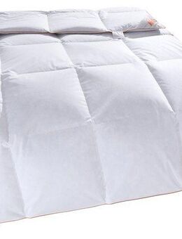 RIBECO Daunenbettdecke Richard, Bettdecken für Sommer oder Winter, Made in Germany, Füllung: 90% Daune & 10% Federn, Bezug: Baumwolle, Bettdecke 135x200 cm, 155x220 cm und weitere Größen, Decke