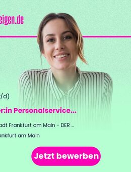 Leiter:in (w/m/d) Personalservice (Oberamtsrätin:Oberamtsrat) - Frankfurt (Main)