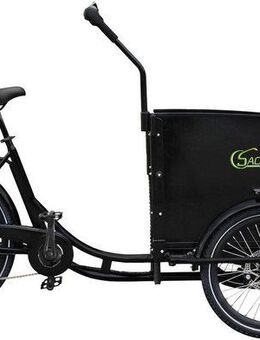 SachsenRad E-Bike Lastenrad T1, 7 Gang Shimano Shimano 7-Gang-Kettenschaltung Schaltwerk, Kettenschaltung, Heckmotor, Alarmanlage, Holz-Transportbox, Mitgelieferte Regenabdeckung