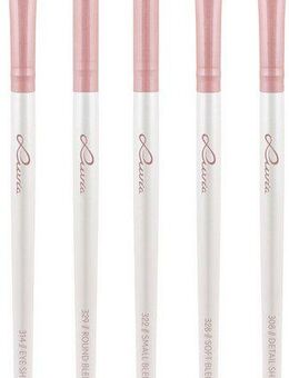 Luvia Cosmetics Kosmetikpinsel-Set Essential Eye, 5 tlg., Nurai-Pinselhaar, vegan und hautfreundlich, verliert keine Haare.