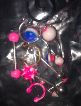 Piercing 14 er  komplett set mix Girly neu unbenutzt - Aalen