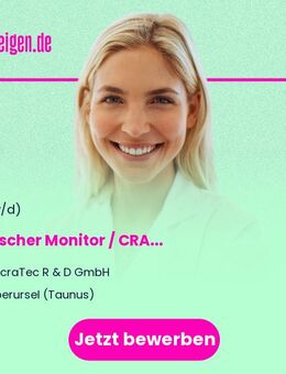 Klinischer Monitor / CRA (m/w/d) - Erfurt