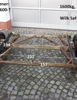 Wilk Tandem-Doppel-Achse bis 1600 kg, ZdR 157, gebr. (zB für Safari 651 BJ 80 oder Anhängerselbstbau) TG 355 - Schotten Zentrum