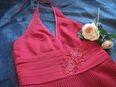 Abendkleidung NEU * Sexy * Pailetten * Stickerei * Seiden- Chiffon * Marilyn Monroe * Pliseè * Cocktail * Neckholder * Bustier * Kleid ''APART'' Gr. 34/ XS bordaux- dunkel- wein- rot * in 88499