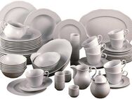 CreaTable Kombiservice Geschirr-Set Arianne (61-tlg), 8 Personen, Porzellan, Service, weiß, klassische, Form, 61 Teile, für 8 Personen