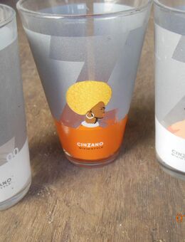 3 CINZANO Gläser . . - München Maxvorstadt