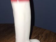 Deko- Dildo- epoxidharz -rot- weiß - Gotha