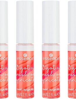 Essence Lipgloss got a crush on apricots swirl lipgloss, 4-tlg., mit einzigartigen Texturen